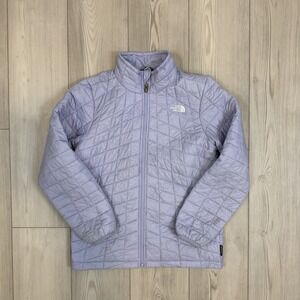 North Face Girl's L 13-14 Thermoball Jacket Purple Lavender TNF Packable Puffer
